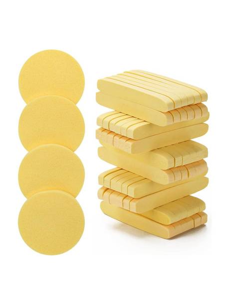 LOVHIDE 24Pcs Reusable Compressed Facial Sponges,Makeup Remover Pads,Face Cleansing Pads