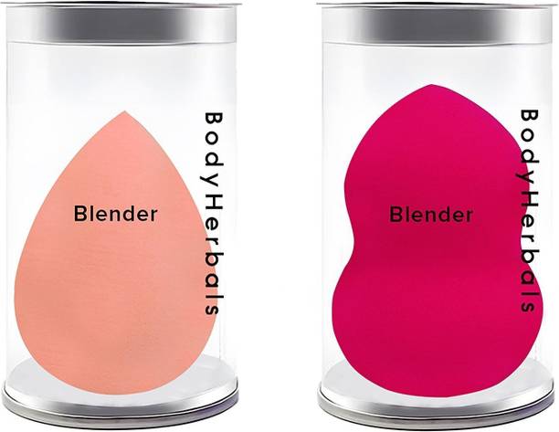 BodyHerbals Makeup Blenders Set of 2 – Tear Drop & Double-Sided Beauty Sponges
