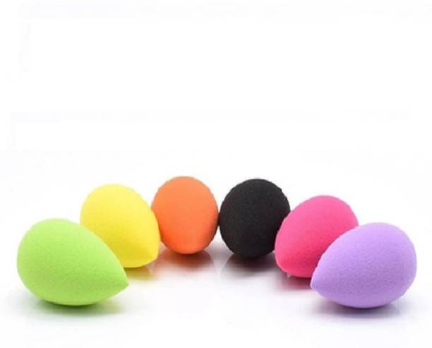 DRK Mini Makeup Puff Set Pack of 6 | Ultra Soft Cosmetic Powder Puff for Foundation