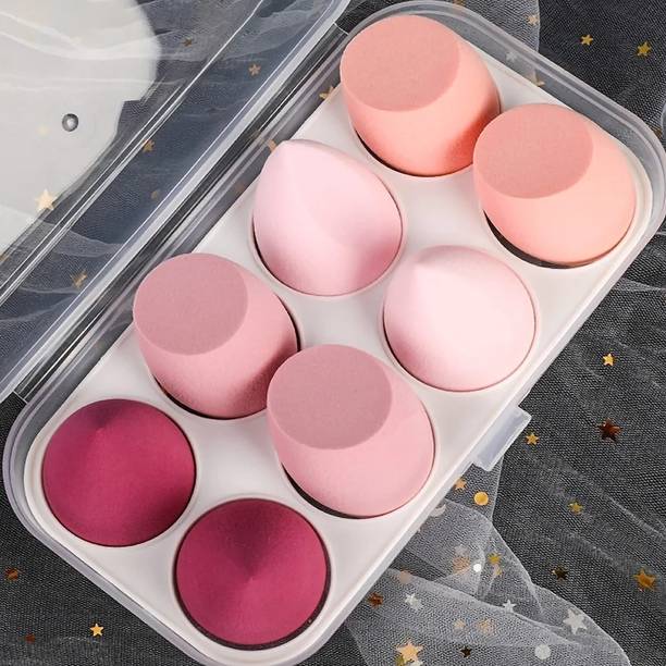 फीलहाई Blender Sponge 8 Pcs in A Storage Box ,Makeup Cosmetic Puff Sponge