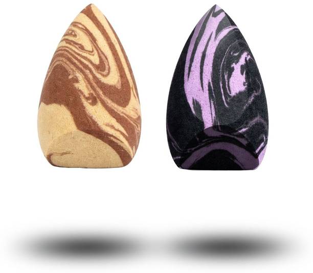 Lakyou Beauty Mini Air Blend Makeup Sponge | Mocha Berry Marble Beauty Blender | Pack of 2