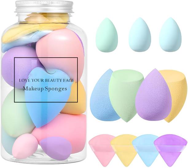 QEQEQ PROFESSIONAL SET 11 PCs Multi-color Makeup Sponge Set, Beauty Blender