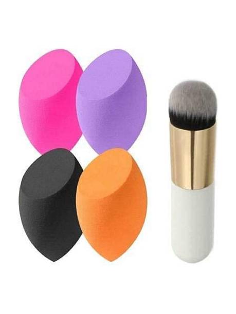 vnz Beauty Blender-Set of 10 Blush Brush with 4 Blending Sponge (5 Items in the set)