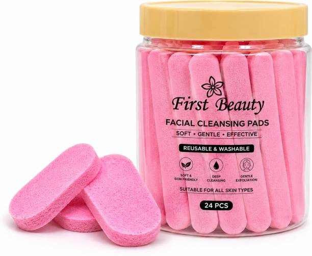 FIRST BEAUTY Soft Face Cleansing Sponge Pads 24 PCS for Women & Men