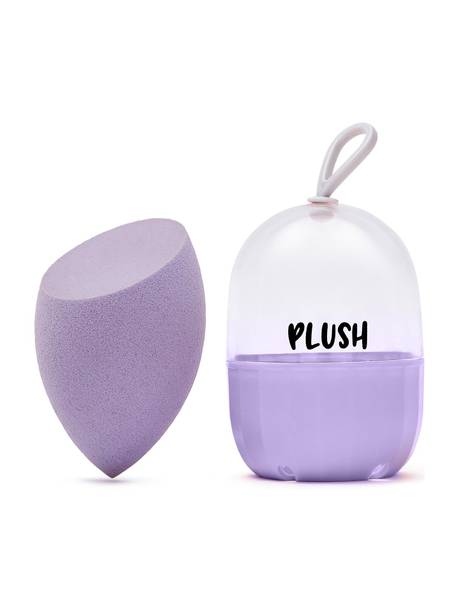 PLUSH Blends - Lilac Lush Olive Cut Beauty Blender with Protective Case