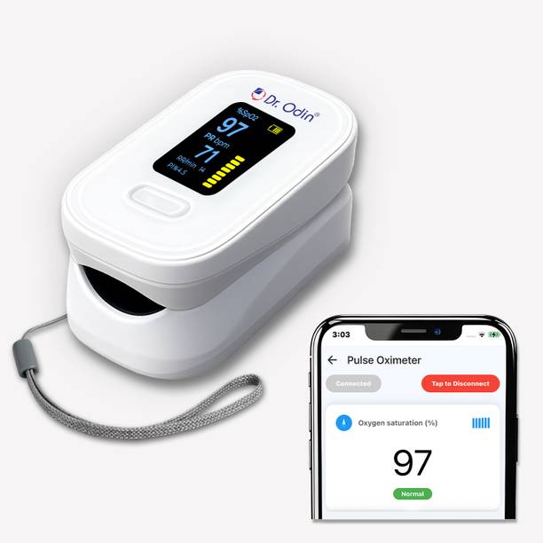 Dr. Odin Oxygen Saturation Monitor, Heart Rate & SpO2 Level with App Connectivity Pulse Oximeter
