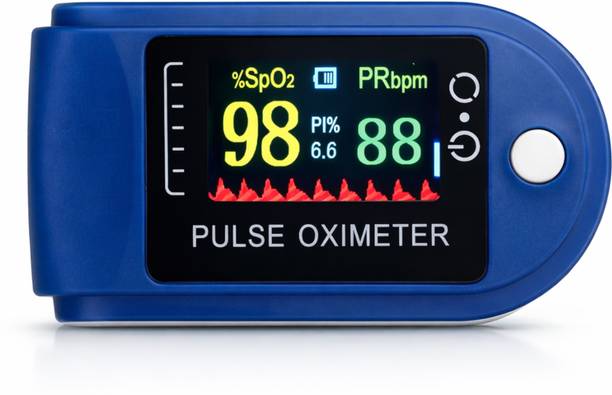 curecheck Premium Blue Fingertip Pulse Oximeter| Blood Oxygen Saturation Monitor Fingertip Pulse Oximeter