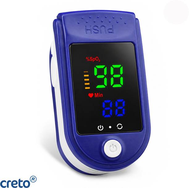 CRETO LK87 SpO2 Oximeter Fingertip Pulse Rate Monitor 4 Color LED Display AAA Battery Pulse Oximeter