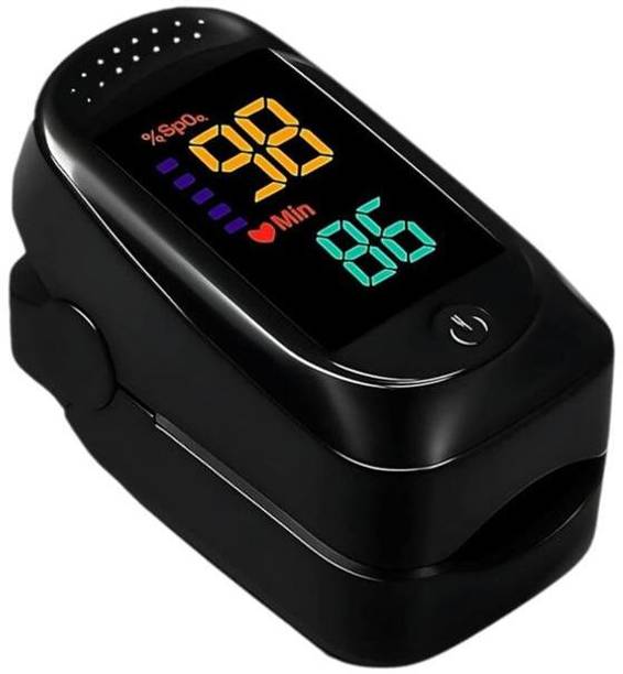 colorsole Classy Black Fingertip Oximeter - Accurate Color Display Health Tool Pulse Oximeter