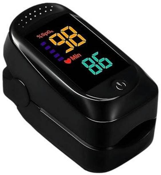 colorsole Premium Black Oximeter - Best for Home Monitoring Color SpO2 Read Pulse Oximeter
