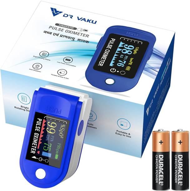 DR VAKU Blood Oxygen Saturation Monitor with LED Screen Fingertip Pulse Oximeter