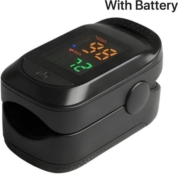 CRETO A2 Black oxymeter fingertip pulse oximeter with battery Monitor Pulse Oximeter