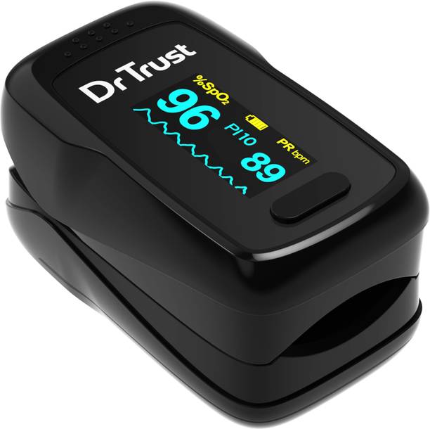 Dr Trust USA Vital Fingertip Audio Visual Alarm Blood Oxygen Saturation & SPO2 Digital Pulse Oximeter