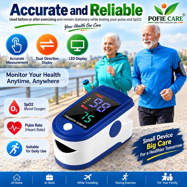 POFIE CARE Pulse Oximeter SpO2 Pulse Rate Count Pulse Oximeter