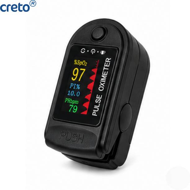 CRETO TFT Finger Pulse Oximeter with Accurate SpO2 Monitoring System Pulse Oximeter