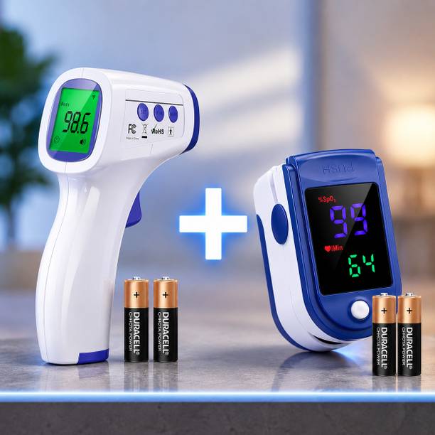 Aroxenza Fingertip Pulse Oximeter with Tharmal GunLED Display | SpO2 & Heart Rate Monitor Pulse Oximeter