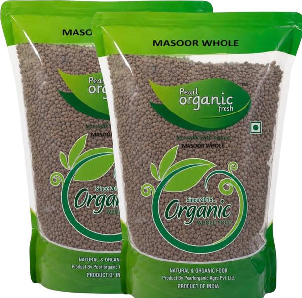 Pearl Organic Fresh Unpolished Masoor Dal (Whole)