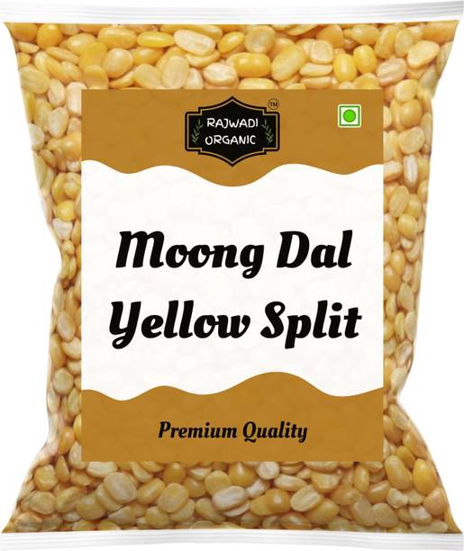 RAJWADI ORGANIC Organic Yellow Moong Dal (Whole) (Moong Dal - Split Mung Beans Ideal for Soups, Curries & Khichdi)