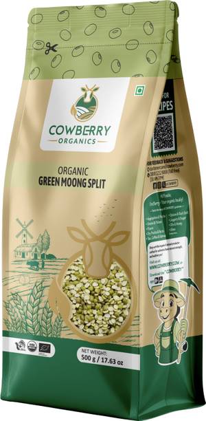 COWBERRY Organic Unpolished Green Moong Dal