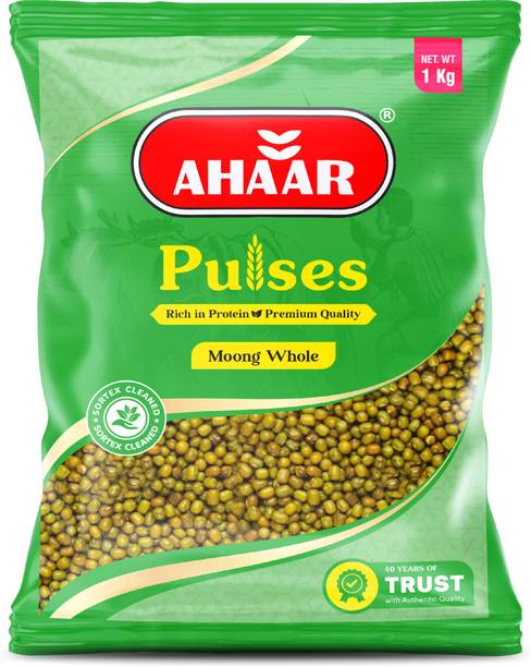 Ahaar Organic Green Moong Dal (Whole) (Green Gram (Whole Moong))