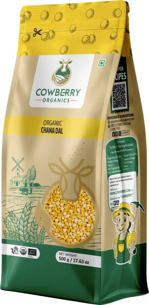COWBERRY Organic Unpolished Chana Dal (Split)