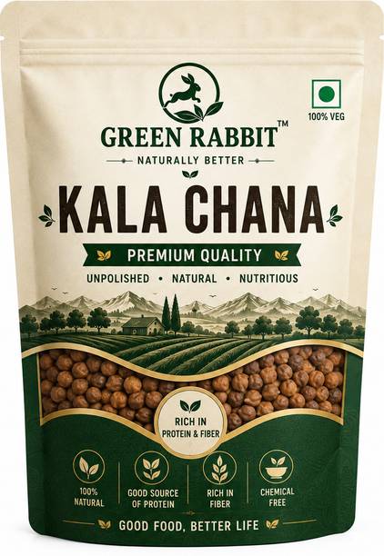 GREEN RABBIT Organic Unpolished Chana (Whole)