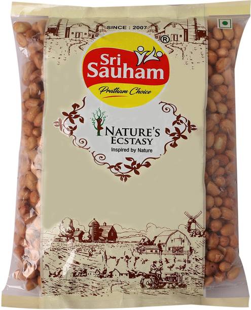 Sri Sauham Brown Raw Peanut (Whole) (Premium Peanut | Fresh Moongfali Dana | Bold Groundnut for Cooking & Snacks)