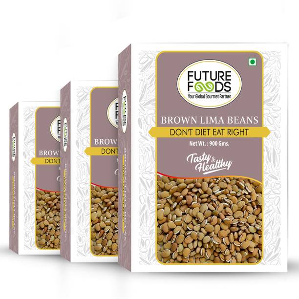 Future Foods Broad Beans (Whole) (Premium Brown Lima Beans High in Fiber & Protein Heart Healthy (Pack of 3)