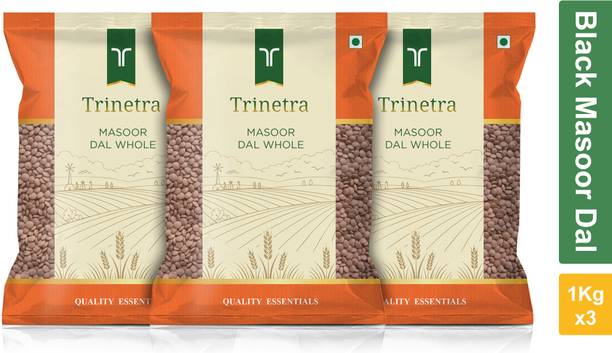 Trinetra Unpolished Black Masoor Dal (Whole)