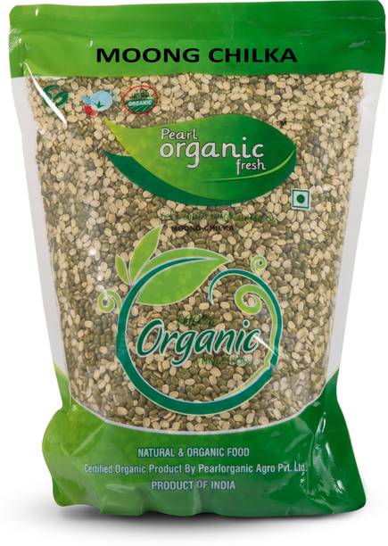 Pearl Organic Fresh Green Moong Dal (Split/Chilka) (Moong Dal Chilka)