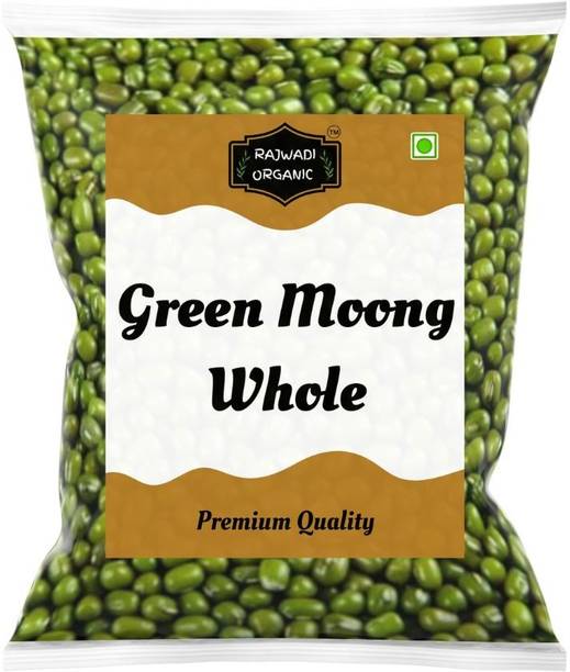 RAJWADI ORGANIC Organic Moong Dal (Whole) (Organic Green Moong Healthy Organic Pulses Green Mung Beans)