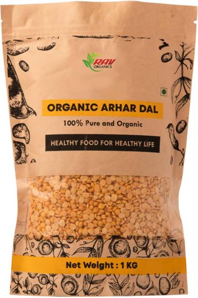 RAV ORGANICS Organic Yellow Toor/Arhar Dal (Whole) (Tuvar Arhar Tur Dal, Split Pigeon Peas Legumes, 100% Organic Toor Dal)