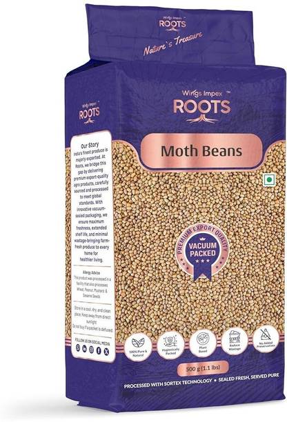 wings impex roots Brown Mot Matki (Whole) (Premium Export Quality | Unpolished Moth beans | High Protein | Clean & Fresh)