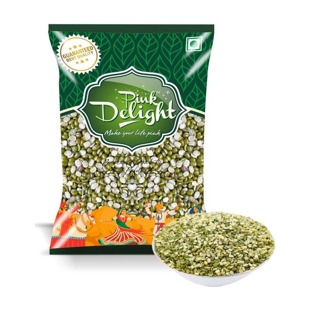 Pink Delight Unpolished Green Moong Dal (Split)