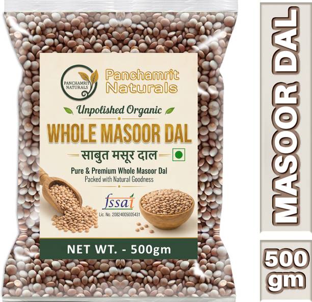 PANCHAMRIT NATURALS Organic Unpolished Masoor Dal (Whole)