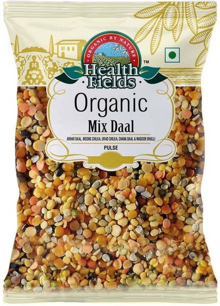 HealthFields Organic Black, Red, Yellow, White, Green Mix Dal (Split/Chilka)