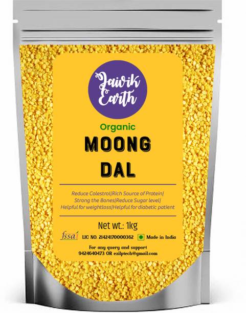 jaivikearth Organic Yellow Moong Dal (Split) (split moong dal 1kg)