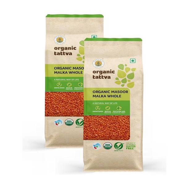 Organic Tattva Unpolished Masoor Dal (Whole)