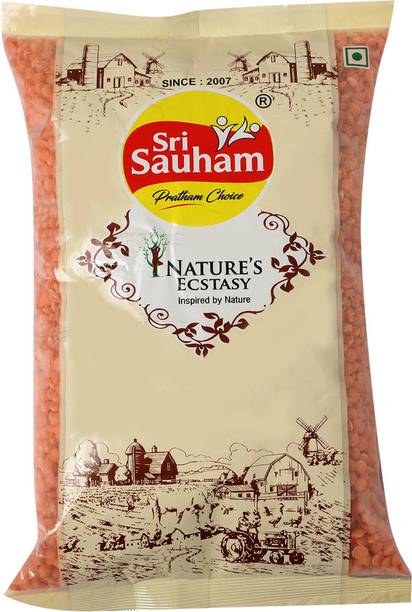 Sri Sauham Red Masoor Dal (Split) (Lal Malka Dal - Split Red Lentils | Protein-Rich & Easy to Cook)