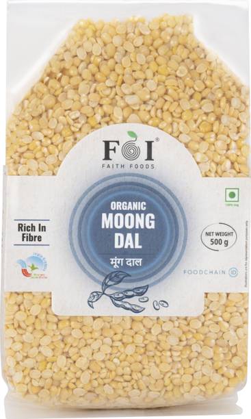 FaithFoods Organic Yellow Moong Dal (Split)