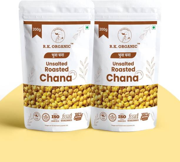 R K ORGANIC Yellow Roasted Chana (Split/Chilka)