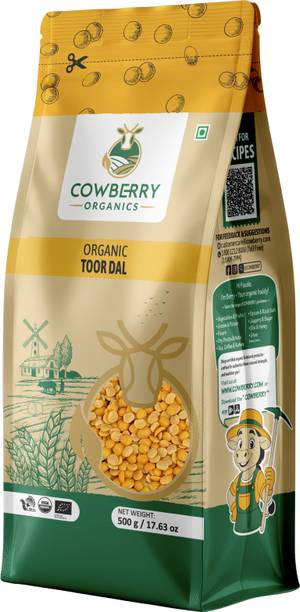 COWBERRY Organic Unpolished Toor/Arhar Dal