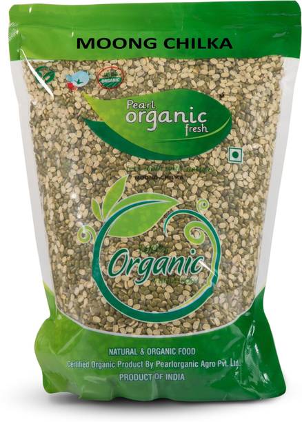 Pearl Organic Fresh Green Moong Dal (Split) (Moong Dal Chilka)