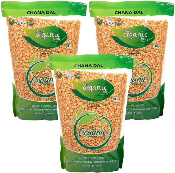 Pearl Organic Fresh Yellow Chana Dal (Split) (Whole / Unpolished)