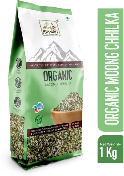 Jivamrit Organic Green Moong Dal (Split/Chilka)