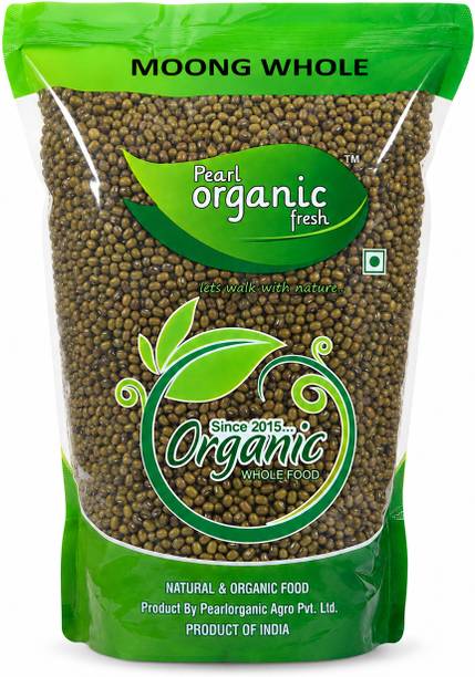Pearl Organic Fresh Unpolished Green Moong Dal (Whole)