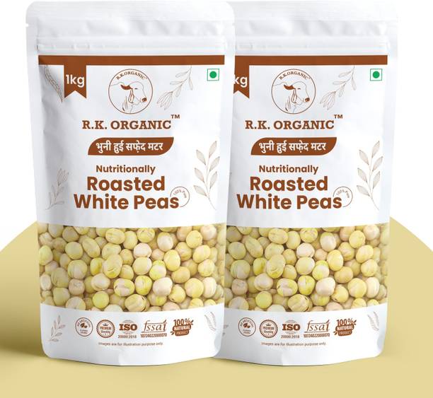 R K ORGANIC Organic White Peas (Whole) (Protein Snack, Snack Foods, Diet Snack)