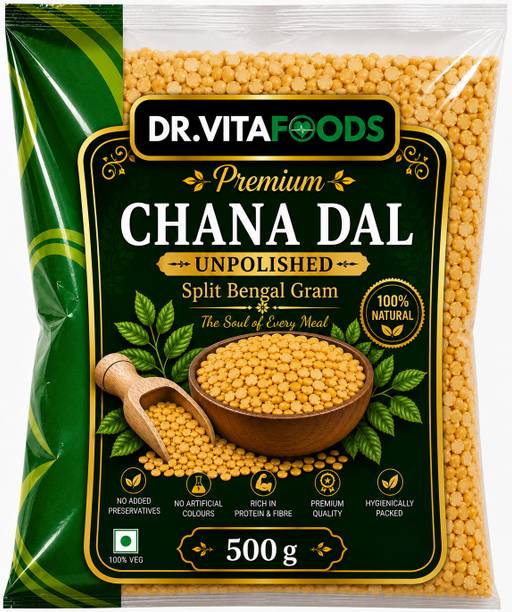 DR VITA FOODS Organic Unpolished Yellow Chana Dal (Split)