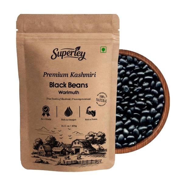superley Organic Unpolished Black Beans