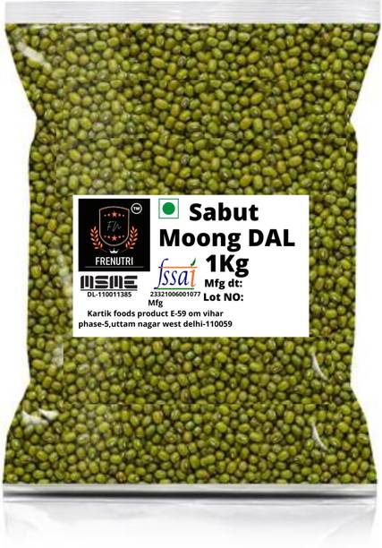 FRENUTRI Organic Green Moong Dal (Whole)